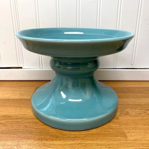 Pottery Barn Drink Dispenser Pottery Stand Turquoise Blue Ceramic